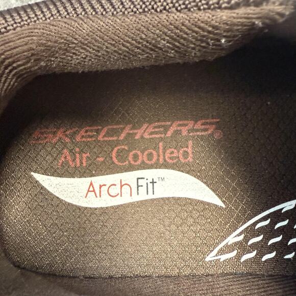 Skechers Shoes Mens Size 8 Brown Arch Fit Air Cooled Slip On Comfort Sneakers - Picture 6 of 12